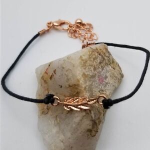 Greek goddess flowing feather bracelet B0802